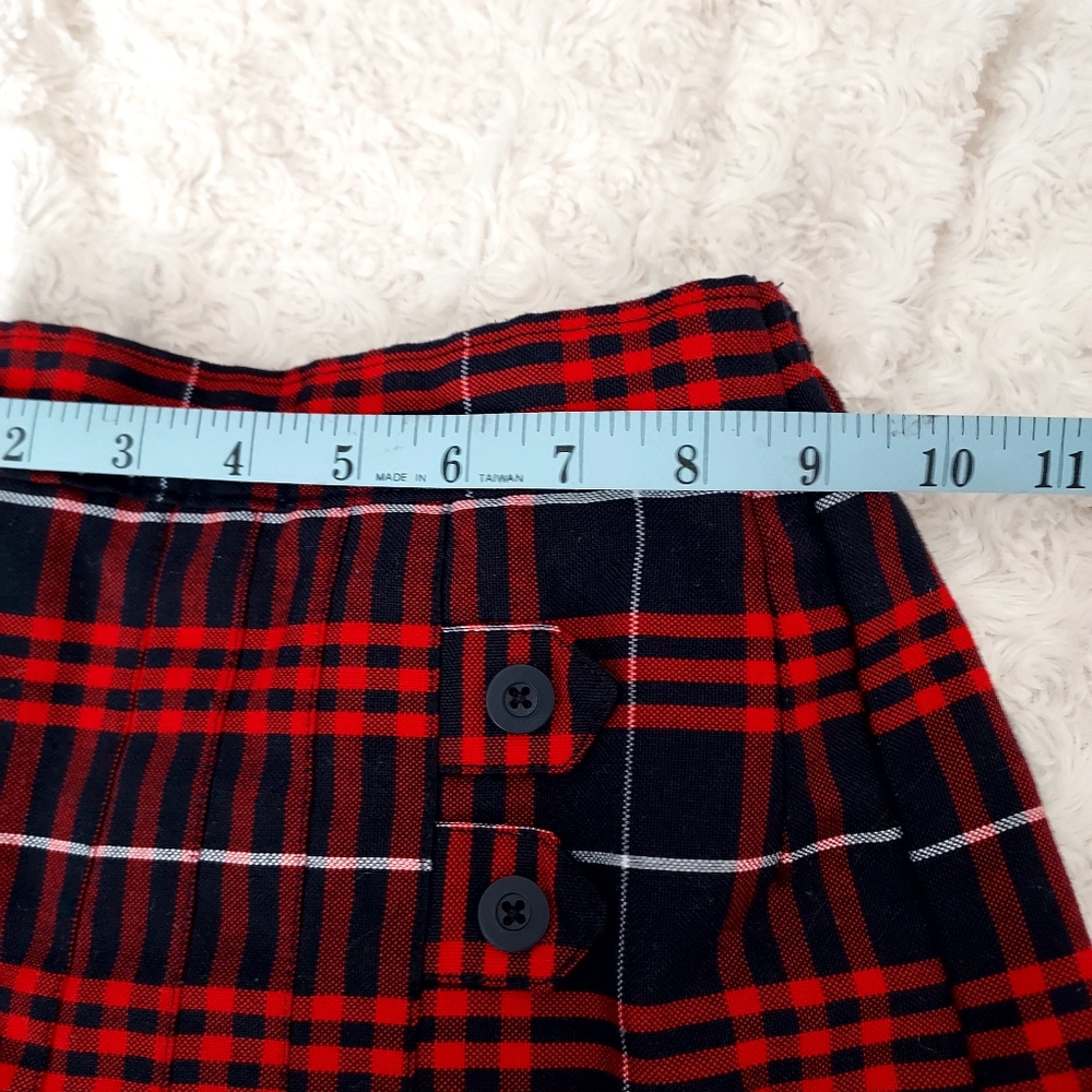 CKW School Uniform Red Tartan plaid skort size 5Y Academia - Picture 6 of 7